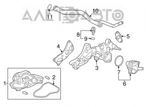 Thermostat housing assembly Acura MDX 14-15
