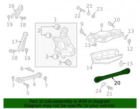Rear left lower control arm, Cadillac ATS 13-19