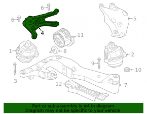 Engine bracket right BMW X3 G01 18- 2.0T