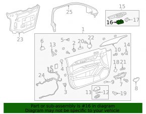 Front left window lift control Cadillac ATS 13-15 black, 4 auto