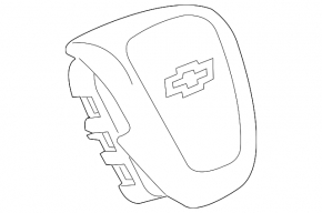 Airbag in steering wheel driver Chevrolet Malibu 13-15 black