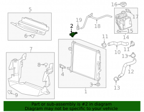 Upper right radiator bracket Cadillac ATS 13-19 2.0T plastic