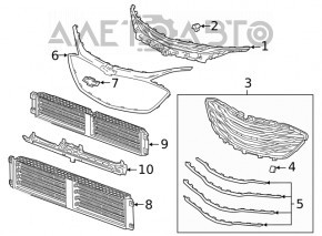 Radiator deflector blinds assembly Chevrolet Bolt 17- with motor