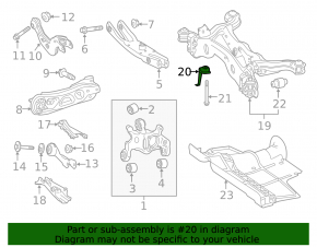 Rear subframe mounting washer 4 pcs (set) Mercedes GLA 15-20