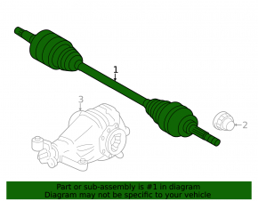 Rear left axle drive Lexus IS 14-15