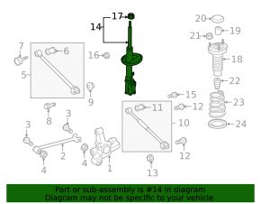 Rear right shock absorber Toyota Venza 09-15 FWD