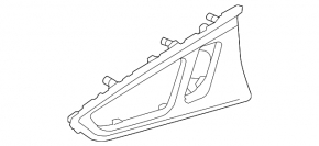 Door trim panel (cards) rear right Audi A6 C7 12-18 wood grain (brown ash), broken fastener