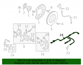 ABS sensor wire, rear right, Audi E-Tron 19-23