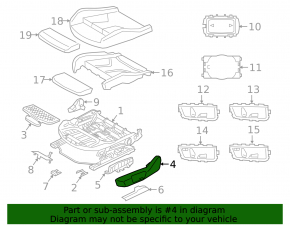 BMW X1 F48 16-19 right side passenger seat trim, black, electrically powered, scratched