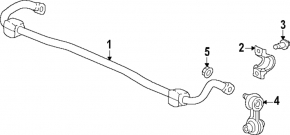 Rear stabilizer mounting bracket left Honda Accord 23-