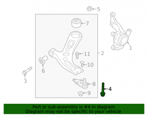 Front subframe mounting bolt 2 pcs set Kia Optima 16-
