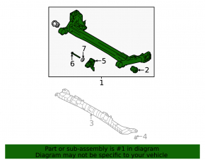 Rear beam Hyundai Elantra 21-23 with brackets