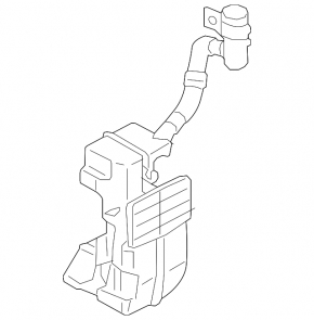 VW Passat b8 16-19 USA washer reservoir with filter, lid and sensor, cracked fastener