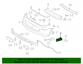 Front bumper frame mount, right, Infiniti FX35 QX70 09-17
