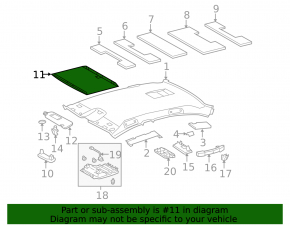 Sunroof curtain Lexus GS300 GS350 GS430 GS450h 06-09 beige, for dry cleaning