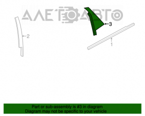 Door trim side rear left Chrysler 200 15-17 rear dented