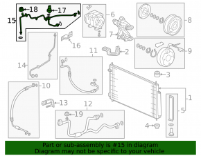 07-13 Acura MDX A/C heater condenser hose