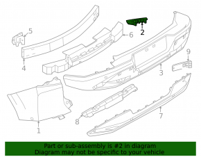 Right rear bumper mount Nissan Murano z53 25-26
