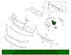 Right front bumper air duct for Hyundai Tucson 22-24