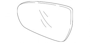 Right mirror element, heated, Hyundai Kona 18-23