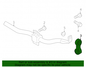 Rear left stabilizer link for Audi A8 10-18