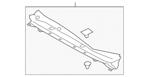 Windscreen wiper grille plastic Subaru XV Crosstrek 13-13