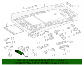 Small right visor for Mercedes W167 GLE 350 450 20-23, black, with hook
