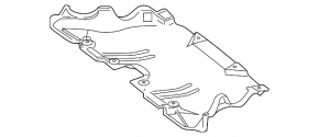 Front engine guard Mercedes W213 E 17-23 RWD
