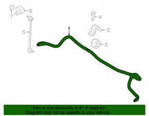 Front stabilizer Mazda 3 14-18 BM 23mm