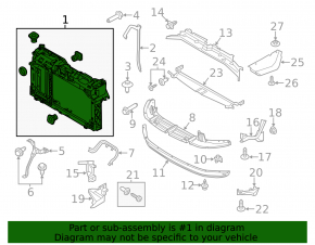 TV panel radiator Ford Fiesta 11-19