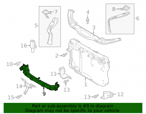 TV mounting bar lower Mazda CX-5 13-16 plastic