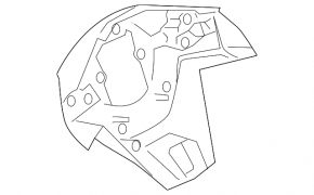 Mazda CX-9 16-23 rear steering wheel trim, black structure