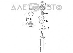 Front left spring BMW 3 F30 12-18 rwd