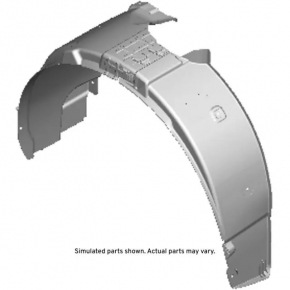 Front left fender liner for Chevrolet Spark 16-22 (plastic)