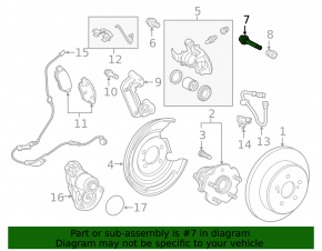 Front left caliper bracket guide for Lexus CT200h 11-17