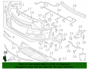 Bracket ambient air temperature sensor Audi A6 C7 12-18