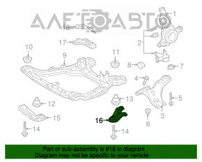 Front subframe burdock rear left Toyota Highlander 14-19