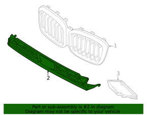 BMW X3 G01 18-23 2022-24 front bumper lower grille with adaptive cruise