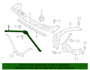 Diagonal strut Mini Cooper F56 3d 14 - boomerang