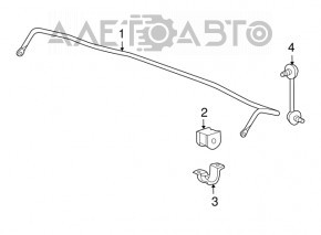 Rear stabilizer link left Honda Accord 13-17 CTR