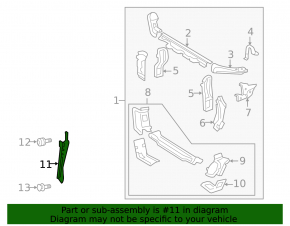 Lexus ES350 07-12 Hood Lock Bar
