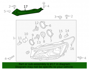 Right eyelash TV bracket for VW Passat B8 16-19 USA
