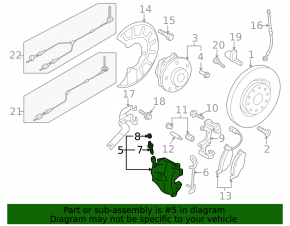 Front left caliper Audi Q3 8U 15-18