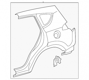 Quarter wing rear right Toyota Rav4 13-18 FPS