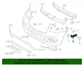 Front bumper mount left Infiniti QX50 14-17