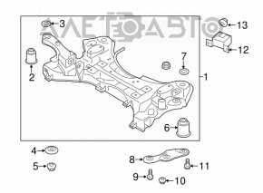 Front subframe Kia Sorento 10-15 3.3 dented mount