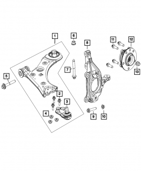 Front left hub Jeep Renegade 15 - rusty