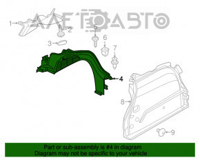 Left lower arch trim Fiat 500X 16-18