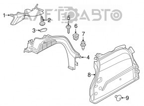 Left lower arch trim Fiat 500X 16-18