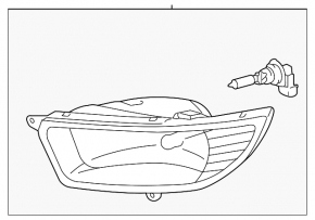 Fog light right PTF Toyota Camry 05-06